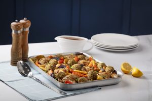 1 Sunday Roast Traybake. Angle shot.