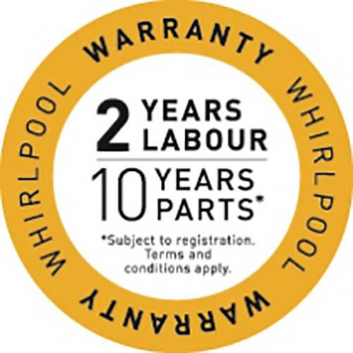 Whirlpool offers two and 10 year warranties