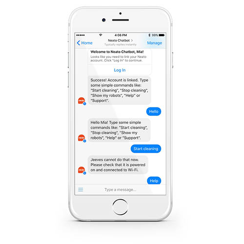 Neato Botvacs get chatty on Facebook