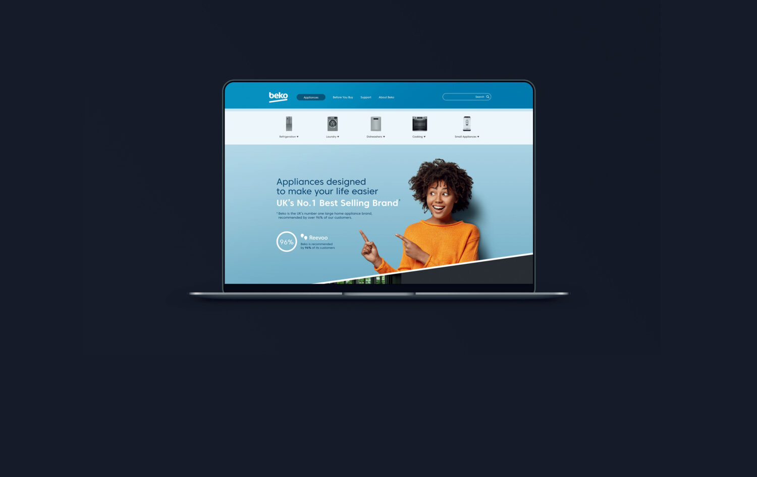 Beko revamps UK website