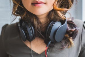 Headphones Girl Closeup WEB