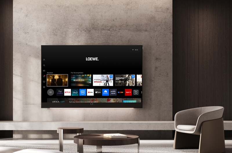 Loewe introduces stellar alu black in new 77- and 83-inch screen sizes
